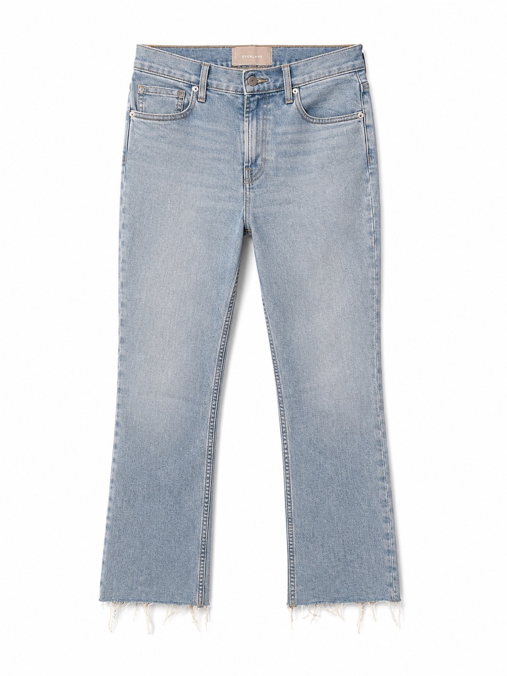 Everlane High-Rise Kick Crop Light Wash Raw Hem Jeans Size 27 / US 4